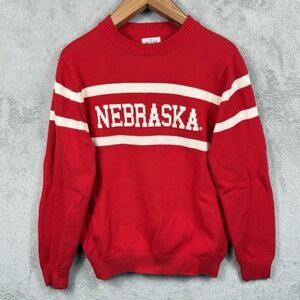 Nebraska Cornhuskers Hillflint Sweater Mens L Red Crewneck Pullover NCAA College